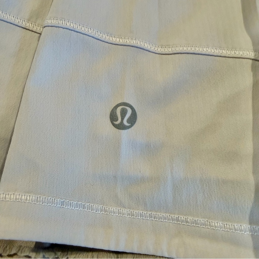 Lululemon Pace Rival Activewear Skirt Skort 12 White Light Grey W8846R - Picture 8 of 12